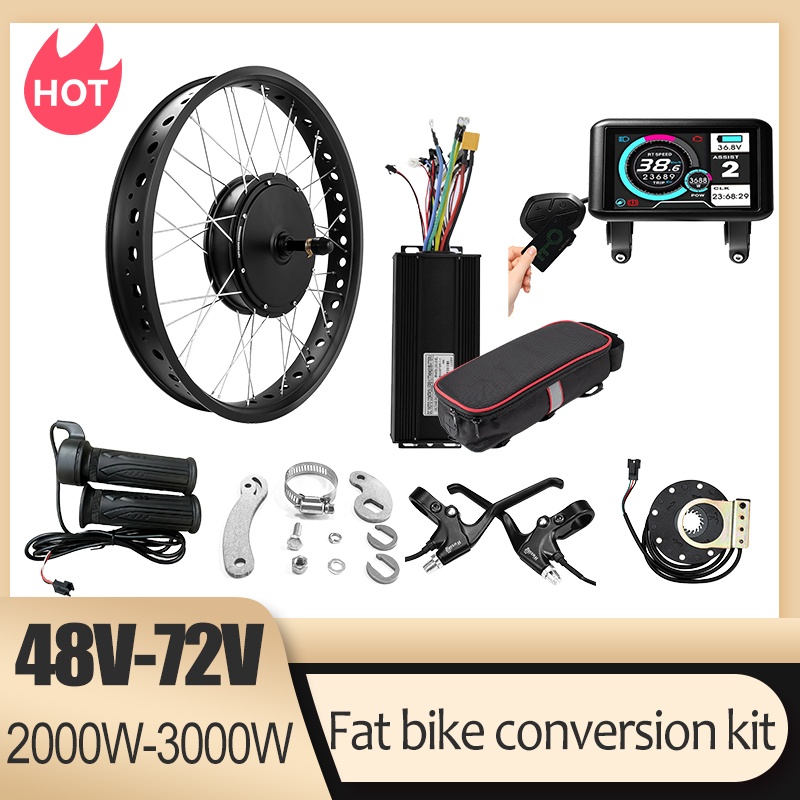 72V 3000W Fat Tire Sneeuwfiets - Ebike Conversion Kit 72V 3000W recensie en prijs