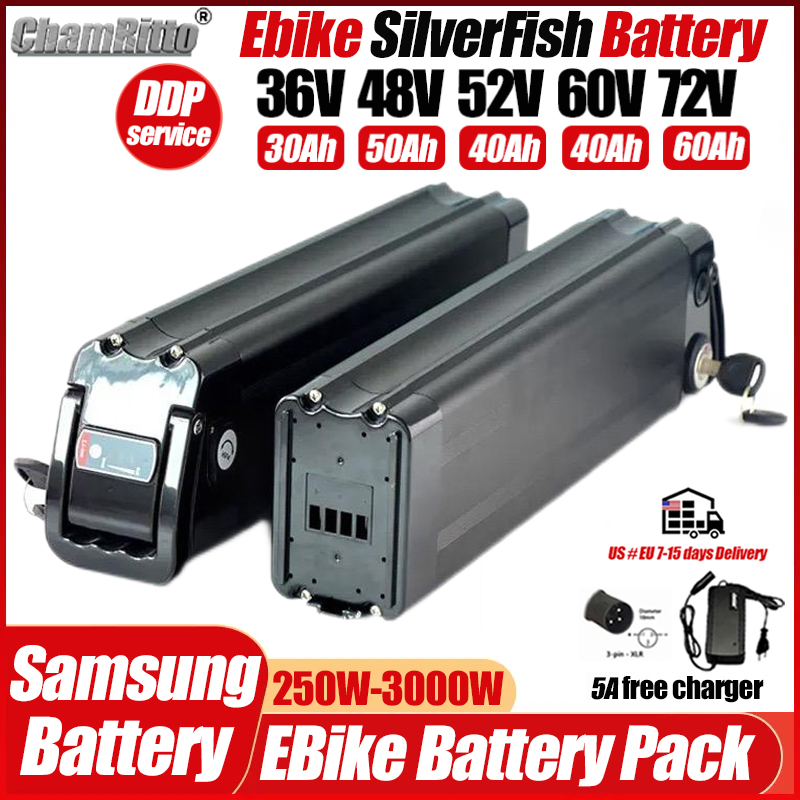 Elektrische fiets 36v 48v 52v  - Electric Bicycle Battery 72V 30Ah recensie en prijs
